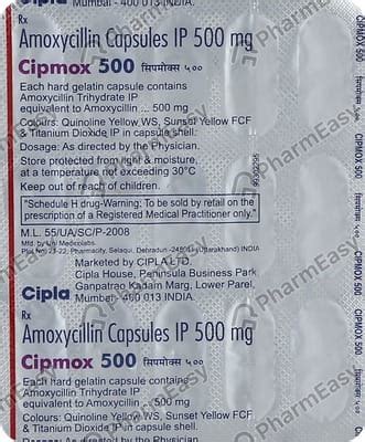 Cipmox 500 Capsule: Uses, Side-effects, Price, Dosage & More Info ...