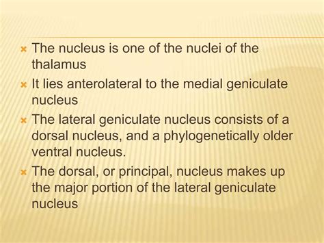 Lateral geniculate nucleus | PPTX