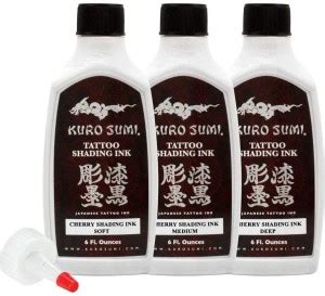 Tattoo gizmo Kuro Sumi Deep,Soft & Medium Cherry Shading Tattoo Ink ...