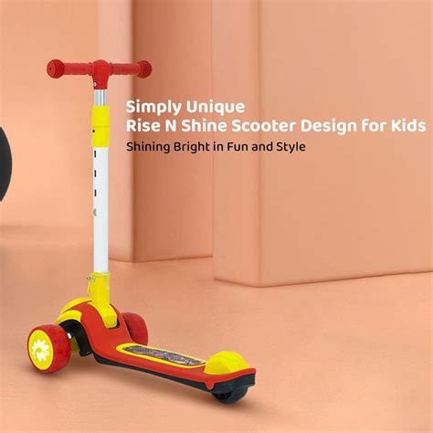 Rise 'n' Shine Kids Scooter with LED Light-Up Deck & Wheel