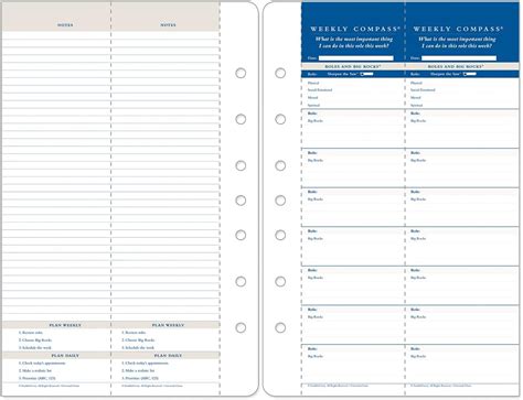 Buy FranklinCovey - Weekly Compass Cards | Important Reminders and ...