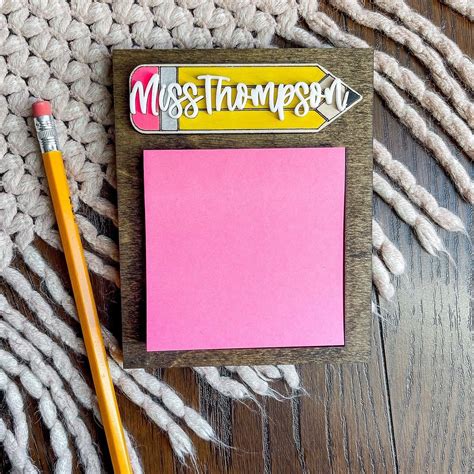 Personalized Post It Note Holder – Wild Roots Timber