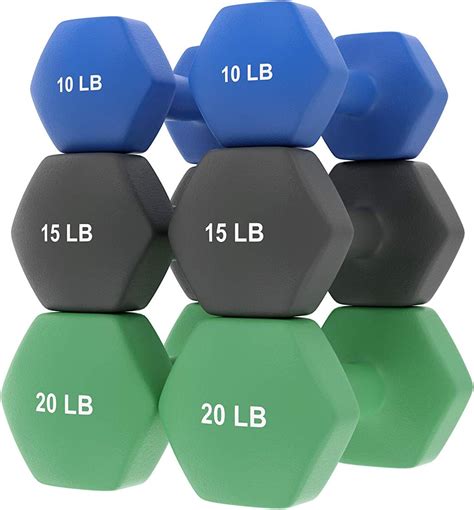 Neoprene Dumbbells Weights 90Lb Set 10 Lb 15 Lb 20 Lb : Amazon.com.au ...