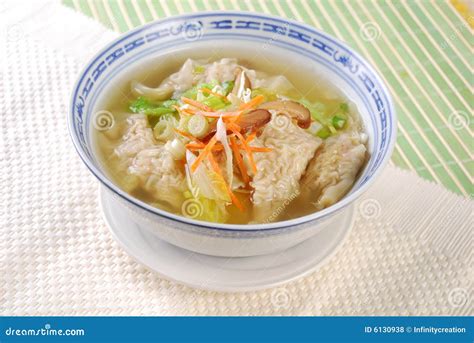 Asian dumpling soup stock photo. Image of tarragon, carrots - 6130938