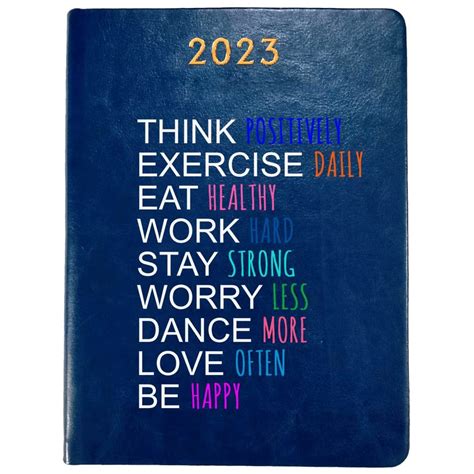 Graphique 2023 Diary Daily Planner 365 Pages.Pu Leather New Year Diary ...