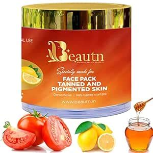 Beautn 100% Natural Face Pack for Tanned and Pigmented skin | Multani ...