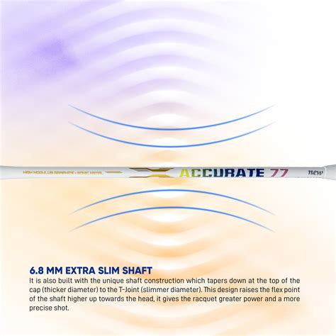 Apacs Accurate 77 Badminton Rackets / Racquets | 6.8mm Slim Shaft ...
