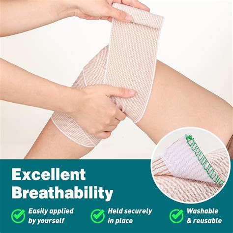 AZEN 4 in Premium 6 Pack Elastic Bandage Wrap, Lymphedema Wraps for Legs, Ankle, Knee, Tummy ...