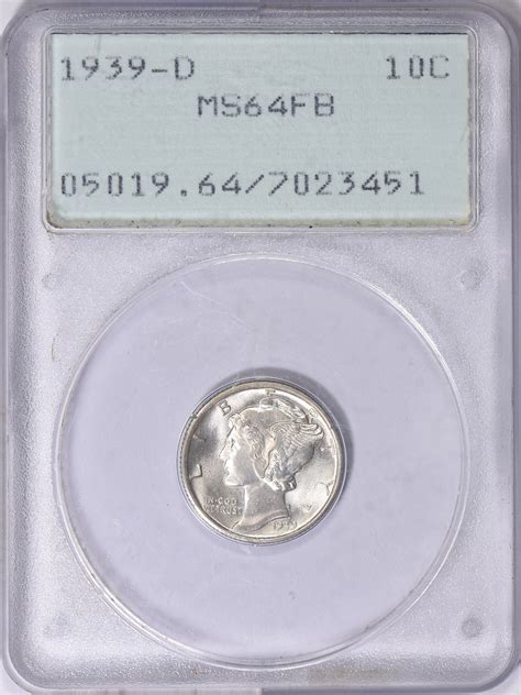 1939-D Mercury Dime PCGS MS-64 FB OGH (1st Gen) (Item 1687447 ...