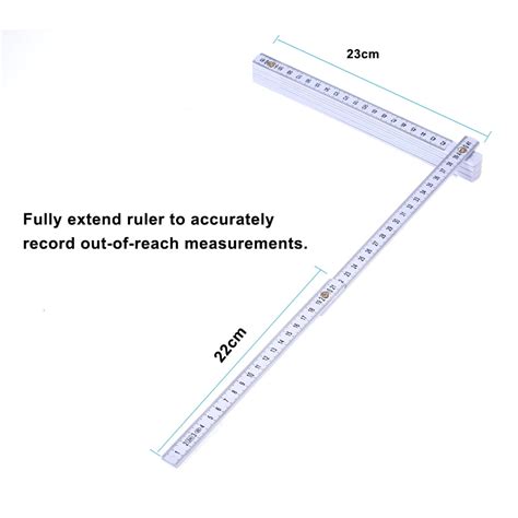 Buy Eccomum 2M Slide Ten-Parts Fold Up Rulers 6.6ft Folding Versatile ...