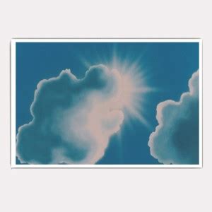 Hawtskin Ghibli Anime Blue Silver Line Clouds 18X12 Inch Ready To Stick ...