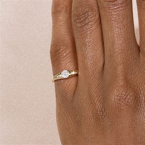 Pave Coin Pinky Signet – STONE AND STRAND | Pinky rings for women ...