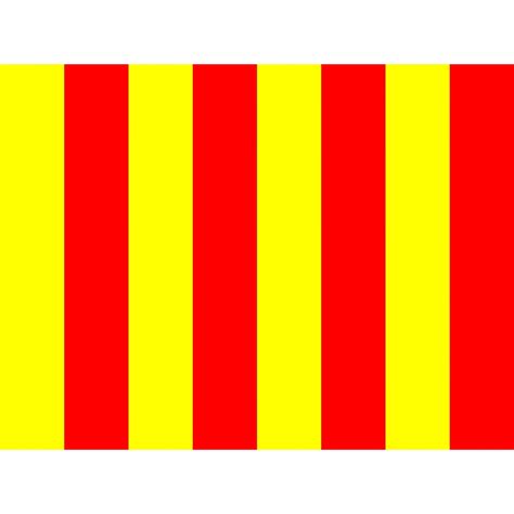 Yellow Flag Red Stripes