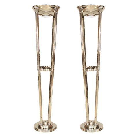 Pair of Italian Art Deco Floor Lamps at 1stDibs