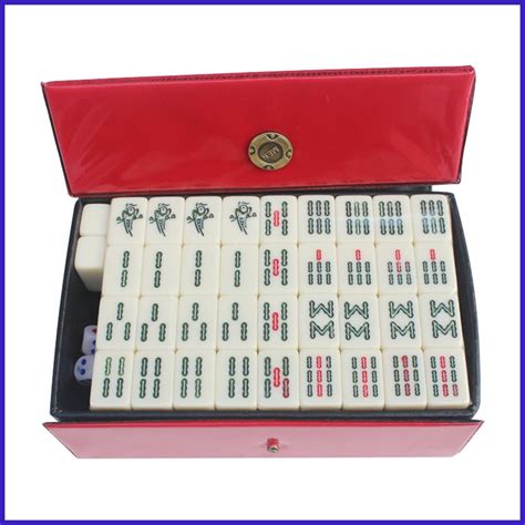 Travel Mahjong Sets 144 PCS Mini Mah Jong Classic Game Portable Majiang Set with Dices ...