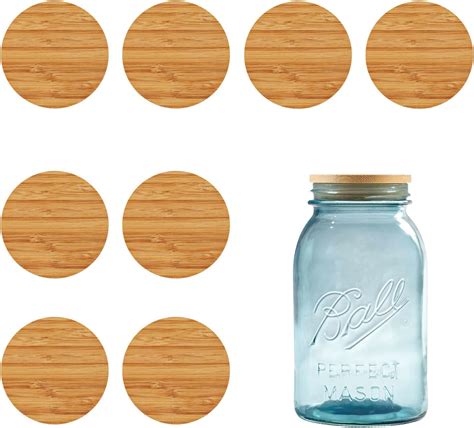 Amazon.com: 40 Pieces Bamboo Mason Jar Lids Storage Canning Jar Lids 20 ...