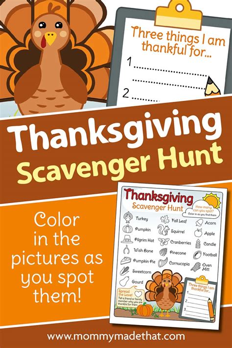The Best Thanksgiving Scavenger Hunt (Free Printable!)