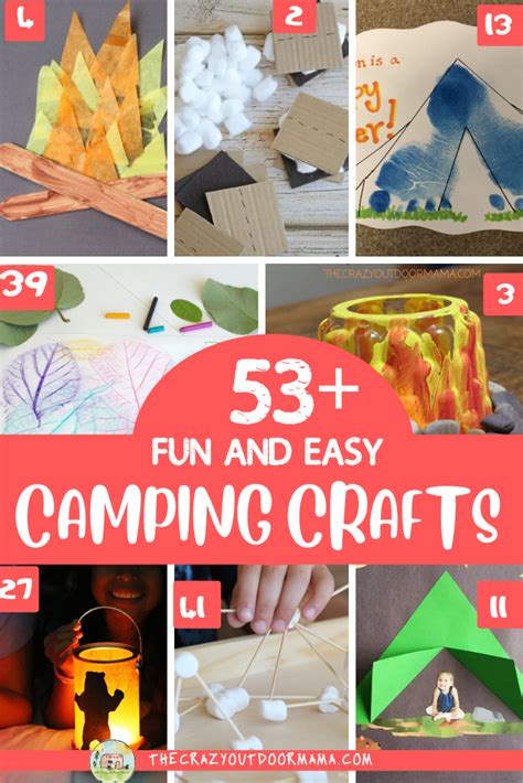 Kids Camping Crafts 的图像结果