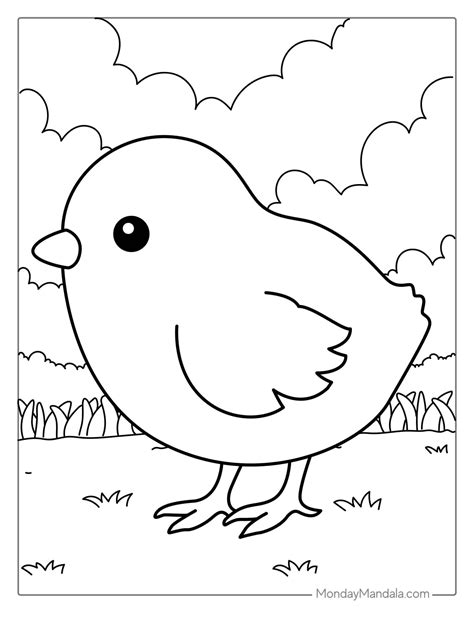 Chicken Coloring Page Farm Animals Coloring Pages