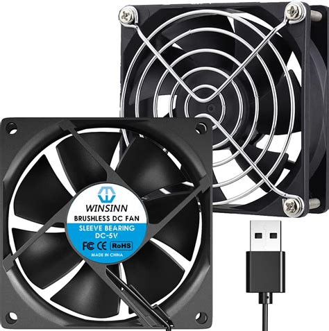 WINSINN 80mm USB Fan 5V for DIY PC Computer Case Receiver DVR ...