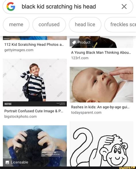 Black kid scratching his head x meme confused head lice freckles scr ...