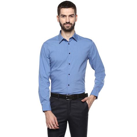 Arrow Newyork Men's Printed Slim Fit Formal Shirt (ANWSH1128_Blue_42 ...