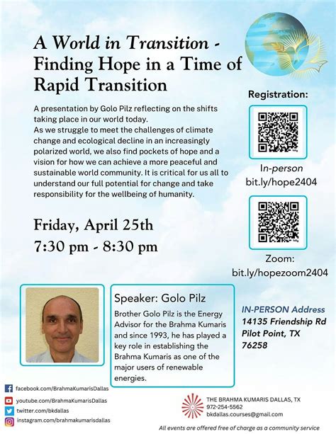 A World in Transition - Finding Hope in a Time of Rapid Transition ...
