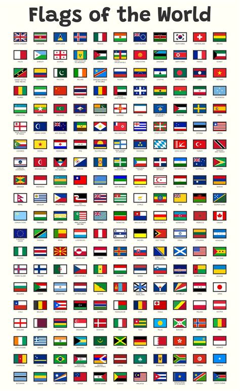 Printable Flags Different Countries In Hand Drawn Style | World flags ...