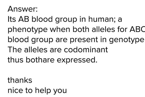 When both the alleles of a gene are equally expressive is calles ...