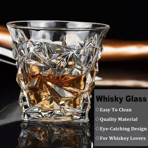 RERLY crystal shape multipurpose heavy duty WHISKY DRINKING GLASS ...