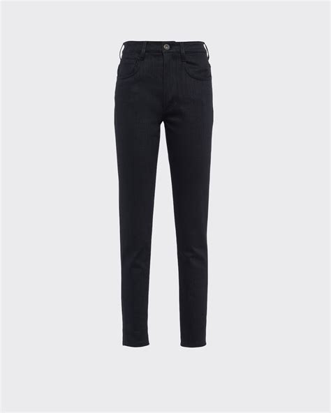 Black Stretch Denim Five-pocket Jeans | PRADA