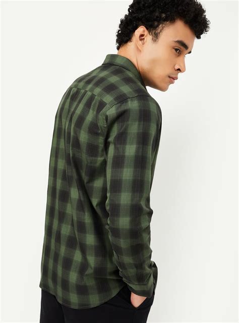 Buy Men Slim Fit Checked Shirt Online at just Rs. 1199.0 ...