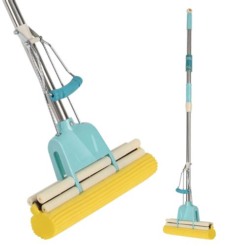 ALMAND Stainless Steel PVA Sponge Mops Wringer for Floor Cleaning ...