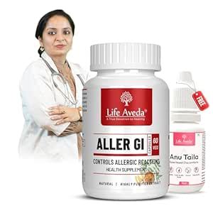 Buy Life Aveda 100% Natural Ayurvedic Aller Gi Capsules for Allergic ...