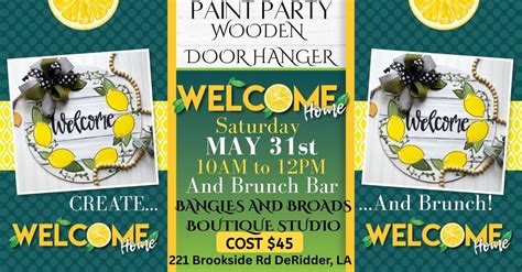 Welcome Wooden Door Hanger and Brunch Bar Party!, 221 Brookside Rd ...