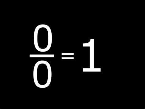 0 by 0 = 1 | Zero By Zero is Equal To One | 0 / 0 = 1 | PROVED | Maths ...