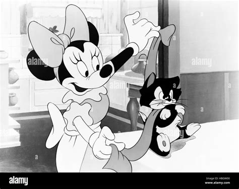 BATH DAY, from left: Minnie Mouse, Figaro the cat, 1946 Stock Photo - Alamy