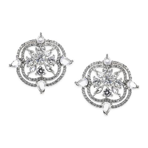 Sparkling CZ Silver Plated CZ Studs – VOYLLA