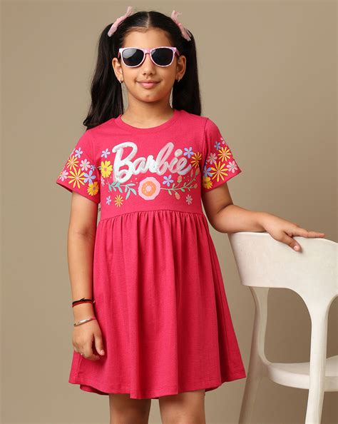 Barbie Printed Regular Fit Dress For Girls – Kidsville