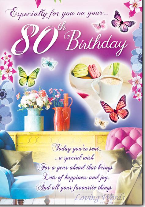 80th Birthday( Female) | Greeting Cards by Loving Words