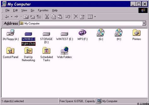 Image result for Windows 98 My Computer