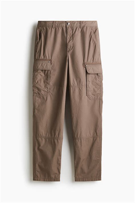 Men’s Dark beige Relaxed Fit Cargo trousers | H&M IN