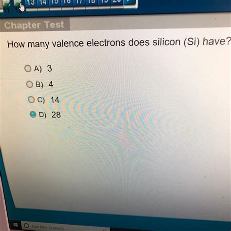 How many valence electrons does silicon (Si) have? - brainly.com