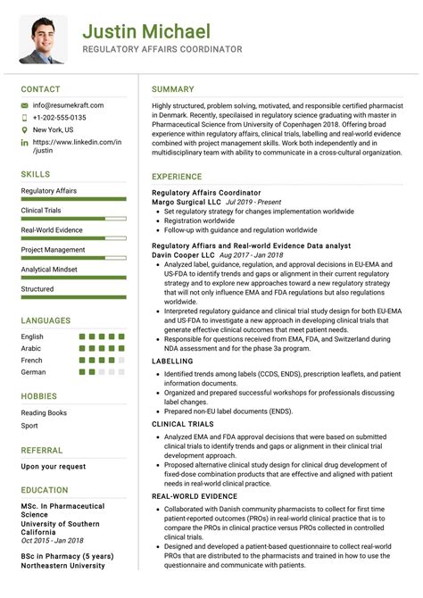 Regulatory Affairs Resume at Oliver Silas blog