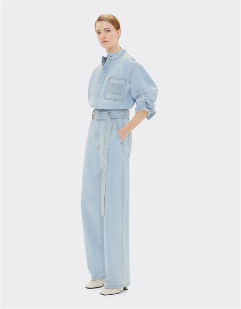 Ferrari x Charles Leclerc stone-washed denim jumpsuit
