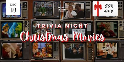 Christmas Movies Trivia Night - Snakes & Lattes Midtown, Snakes ...
