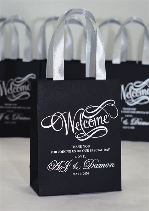 25 Elegant Wedding Welcome Bags for Favor for Guests, Personalized Gift ...