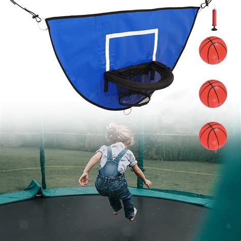 TNICET Trampoline Basketball Hoop with Pump and Mini Ball Easy to ...