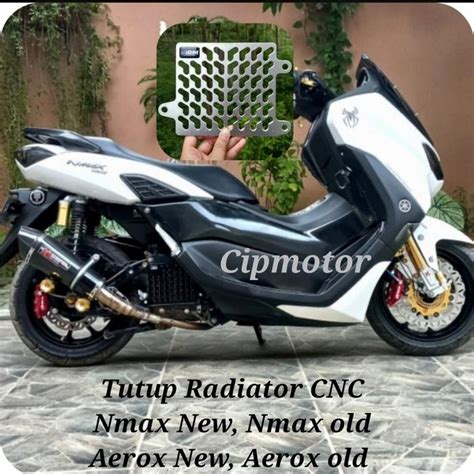 Jual Cover Tutup Radiator new Nmax 2020 Aerox Lexi Nmax cnc merah biru ...