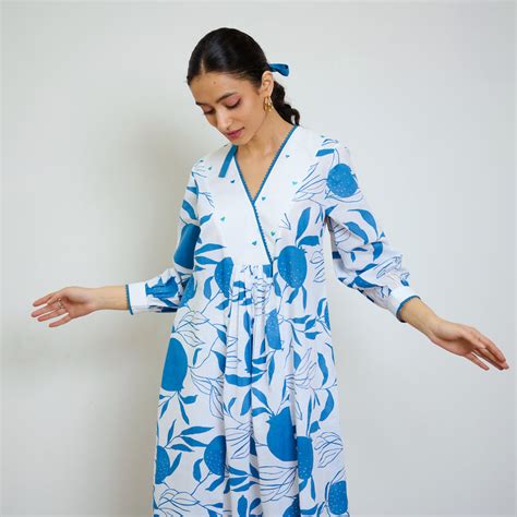Buy Electric Blue Love is in the Air Cotton Kurta Set with Hand ...